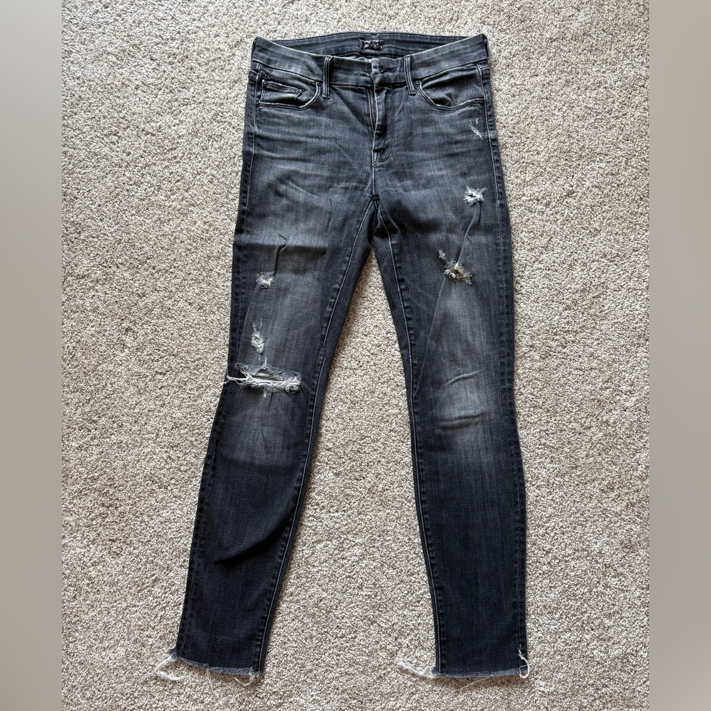 MOTHER Gray and Black Denim